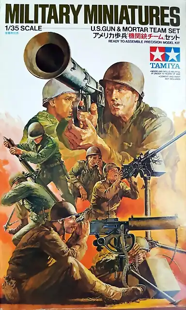 Tamiya - US Gun and Mortar Team Set - 1-35