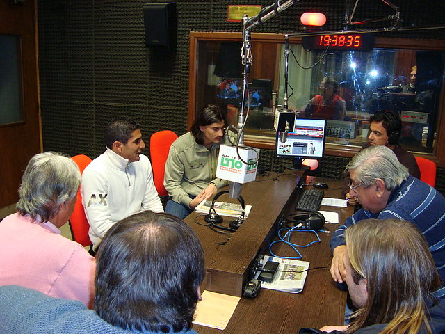 Bravo, Blanco y Romagnoli de visita por la radio