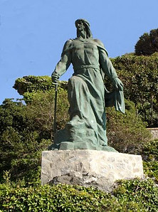 Estatua de Abd Al Rahman I en Almucar(Granada.)