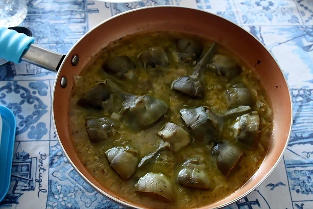 Alcachofas salteadas con oloroso