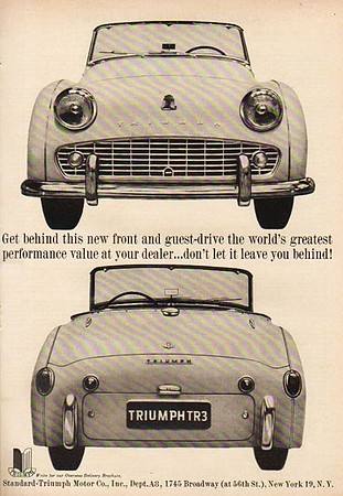 Triumph TR3 - publi '58 Triumph TR3 - publi '58