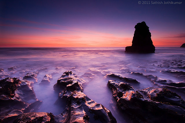 Sunset at Davenport Beach