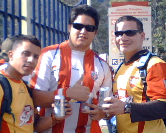 Con Marco y Daniel del Aragua