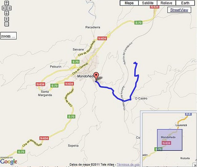 Monte Padornelo por Pasatempo mapa