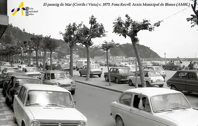 Paseo del mar Blanes 1975