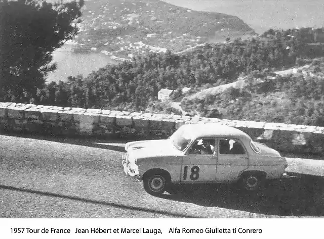 Alfa Romeo Giulietta TI Conrero - TdF'57 - Jean Hebert - Marcel Lauga