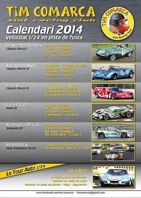 2014 Calendari Tim Comarca