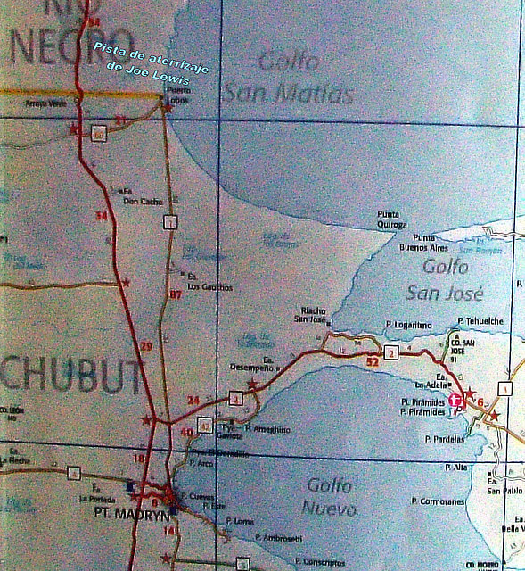 Mapa Puerto Lobos, Ro Negro