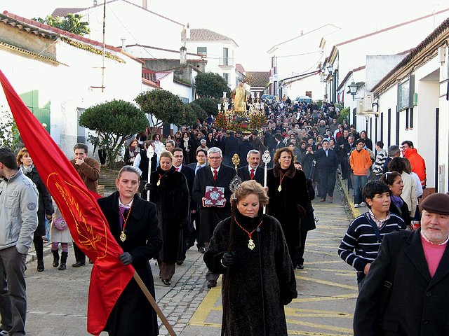 Procesion final en Zalamea la Real-25.01.09