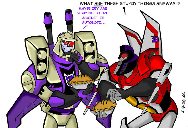 Blitzwing__Starscream__and_Pie_by_sportswing Blitzwing__Starscream__and_Pie_by_sportswing