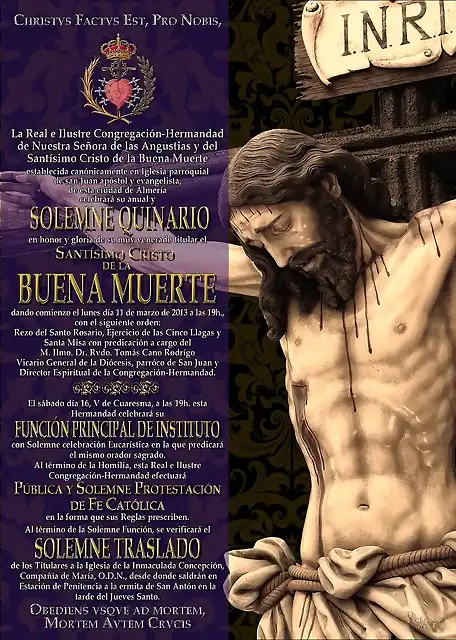 CARTEL QUINARIO BUENA MUERTE 2013