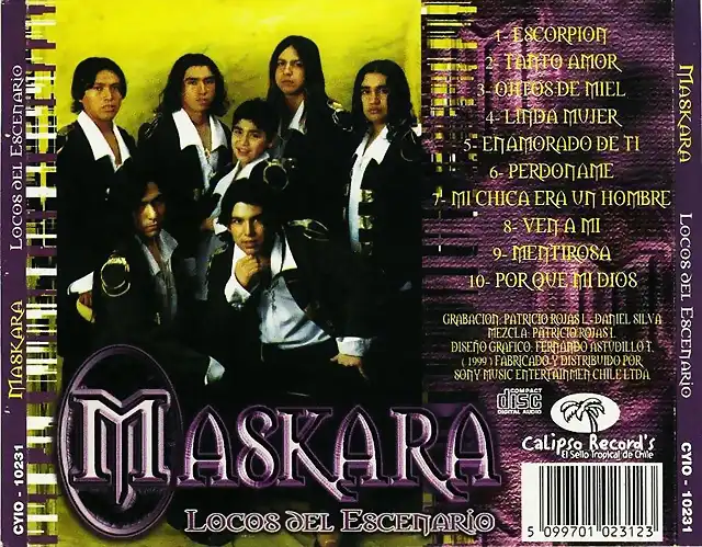 Maskara - Locos Del Escenario (1998) Trasera