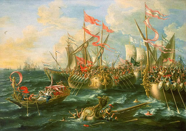 Oleo de Lorenzo A. Castro.1672_Battle_of_Actium