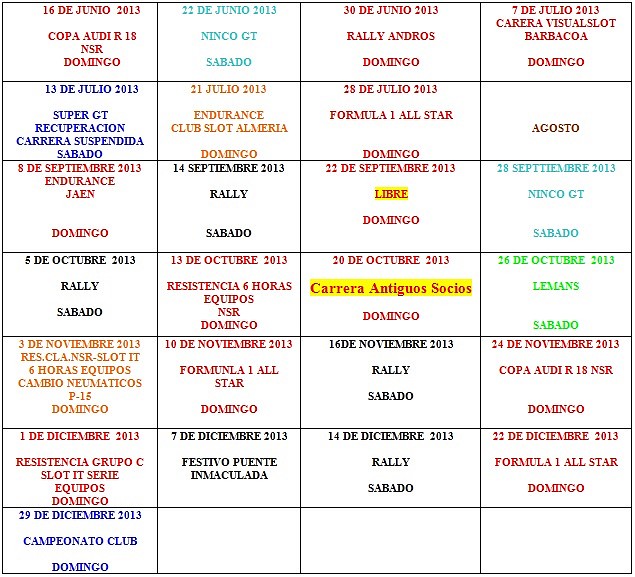 Calendarioresta