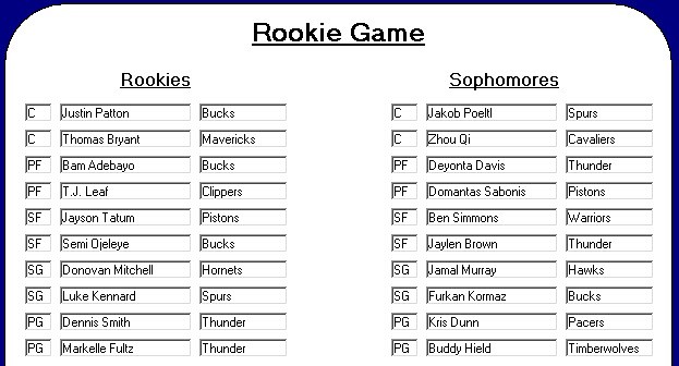 Rookie Game