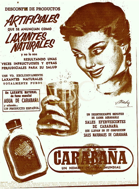 anuncio agua de carabaa 1958