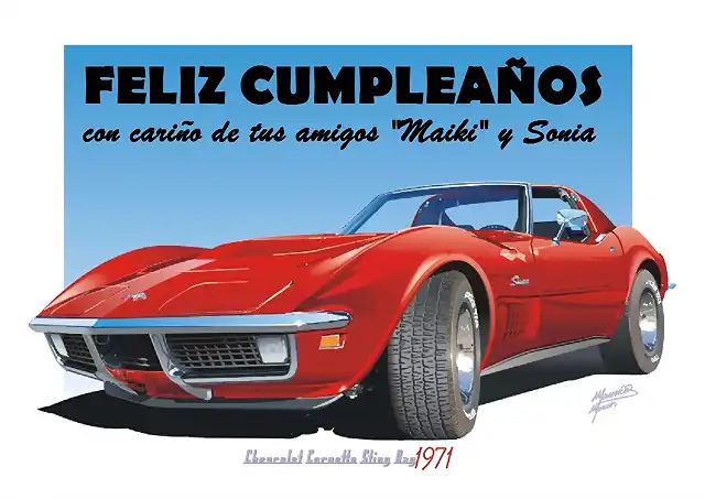 Corvette 71 feliz cumple Alvaro