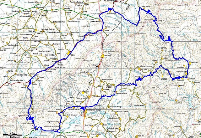 mapa ruta Sierra Pobre