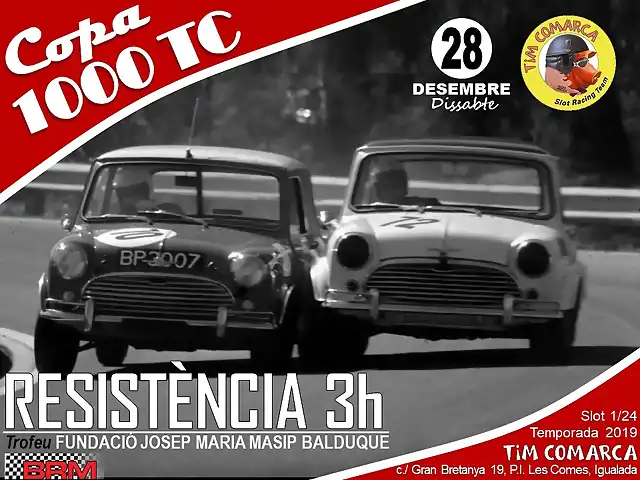 Cartell Copa 1000 - cursa 7b 3h