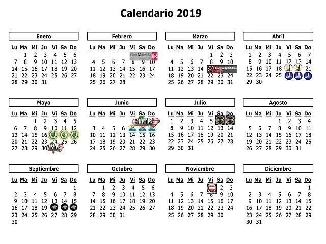 plantilla calendario