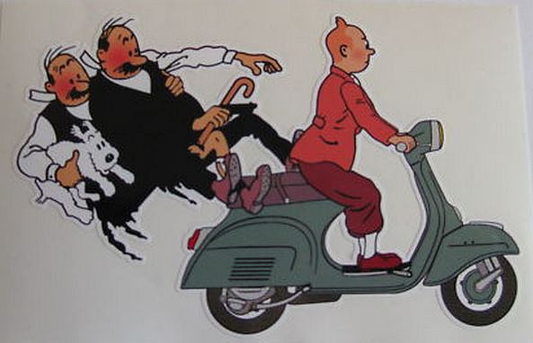 tintin en vespa