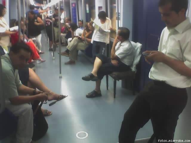 Sentao en el metro