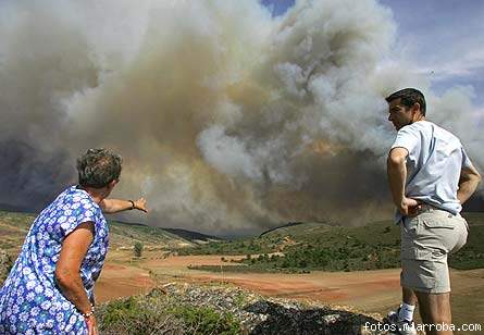 Incendio en Sar de Saelices, Guadalajara (17-7-05)