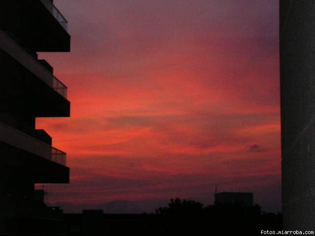 anochecer desde la terraza