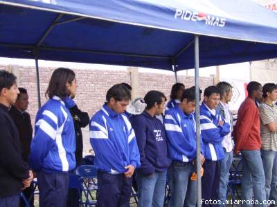 los jugadores en el acto