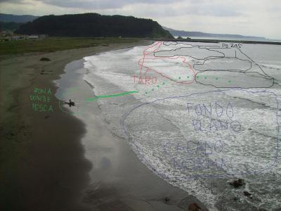 foto despiezada de la playa de los quebrantos