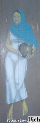 Campesina Jinotegana (Pintura de Ilich en las puertas del Hotel de Montaa Selva Negra)