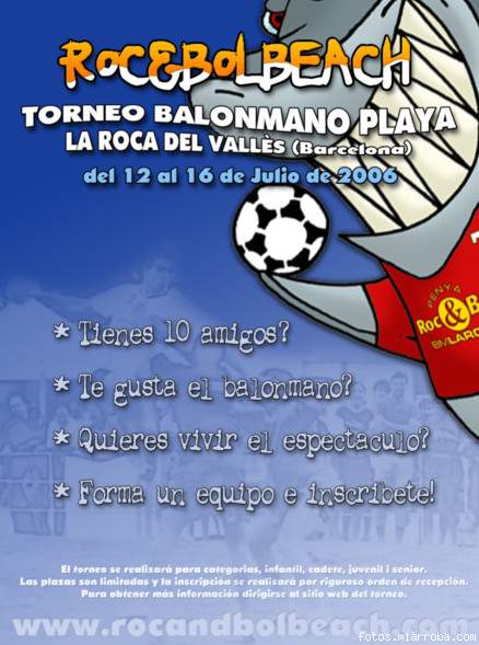 Cartel promocional del Torneo Roc&bolBeach