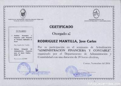 certificado de AFC