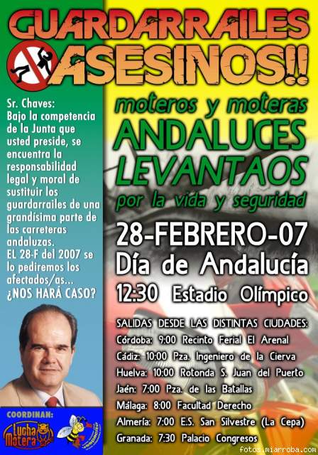 Cartel manifestacion 28-F en Sevilla