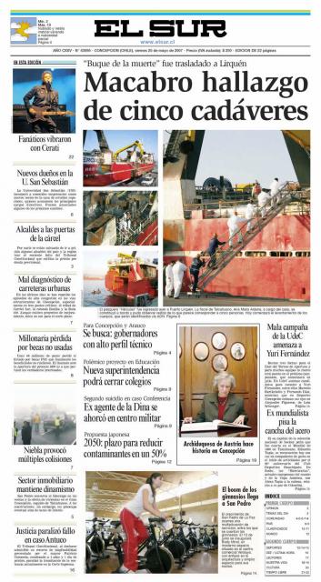 portada del sur  25-mayo-2007