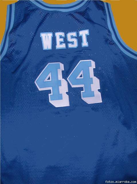 Jerry West Los Angeles Lakers retro back