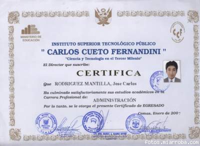 Certificado de Egresado