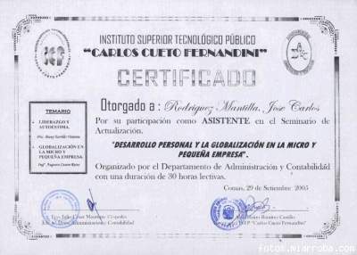 Certificado de DP