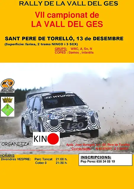 cartell VII rally de la vall del ges