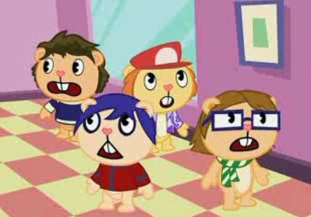 Los fall out boys en happy tree friends!