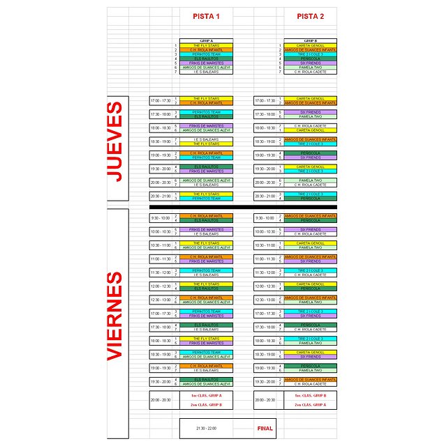 horario base