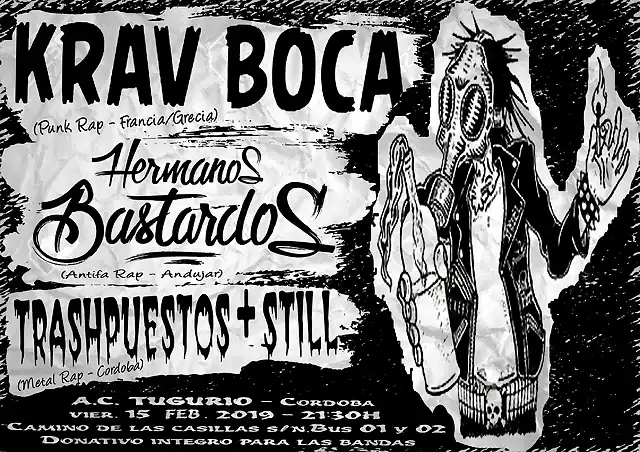 KRAV BOCA + HERMANOS BASTARDOS + TRASHPUESTOS