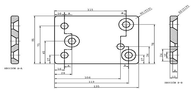 Cotas placa adaptacion DA