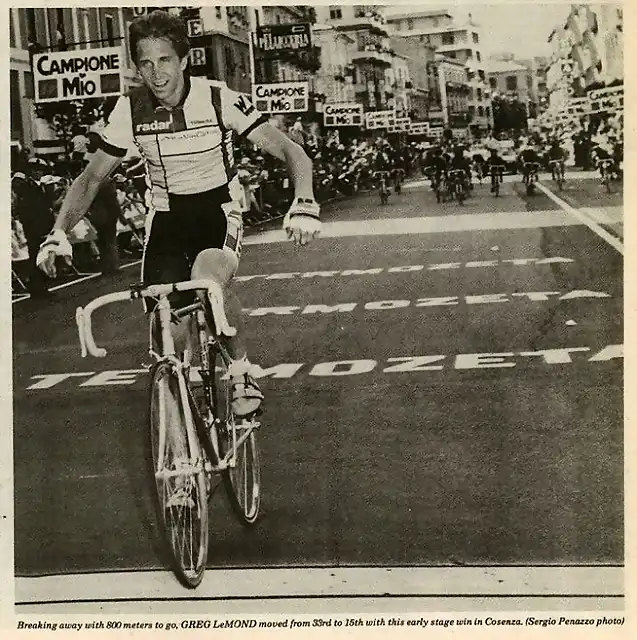 Stage 5 of the 1986 Giro d'Italia.