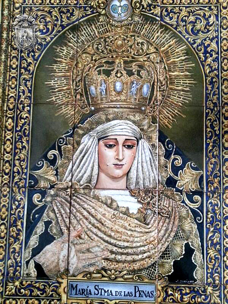 Azulejo Virgen de las Penas fue inaugurado el lunes santo de 2014 copia