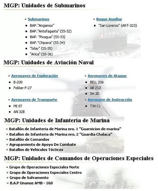 Unidades de la MGP