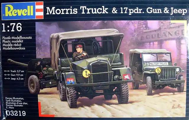 Revell - Morris Truck y 17 pdr.Gun y Jeep - 1-76