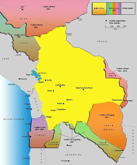 Territorios perdidos por Bolivia