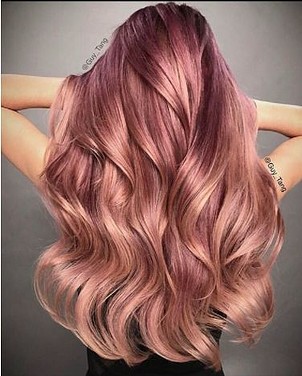 Tendencias y Estilos para Tintes Rosegold Moldeado Ombre