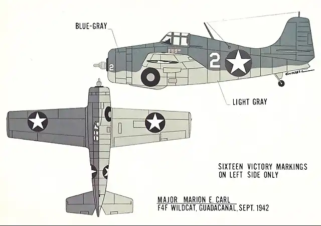 Grumman F4F-4 Wildcat - Guadalcanal - Marion Carl_resized